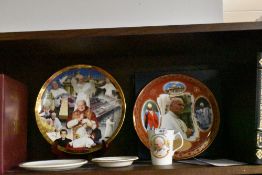 A selection of Catholic memorabilia including Pope John Paul items