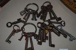 An assortment of keys.