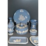 A selection of blue and white Jasper wear by Wedgwood