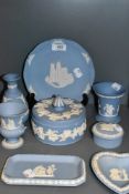 A selection of blue and white Jasper wear by Wedgwood