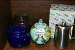 A selection of ceramic teapots and similar including Cardews Globe and Royal Doulton