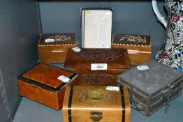 A selection of small size trinket and jewellery boxes