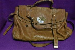 A large leather handbag bearing the Mulberry name having number to inner metal tag reading 565321.