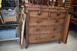 A 19th Century mahogany Scotch style chest of two over three drawers