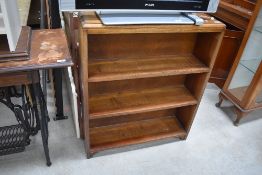 An Edwardian oak bookshelf