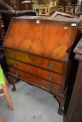 An early to mid 20th Century walnut bureau