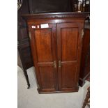 A 19th Century oak corner wall cupboard