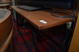 A vintage coffee table style trolley having wire undershelf, approx. 92 x 41cm