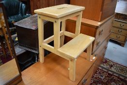 A beech step stool
