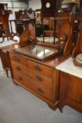 A late Victorian Dressing table a draw chest of two over three