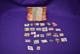 A collection of WW1 Paper Pins, for raising funds and charity, Birmingham Prisoners of War Fund,