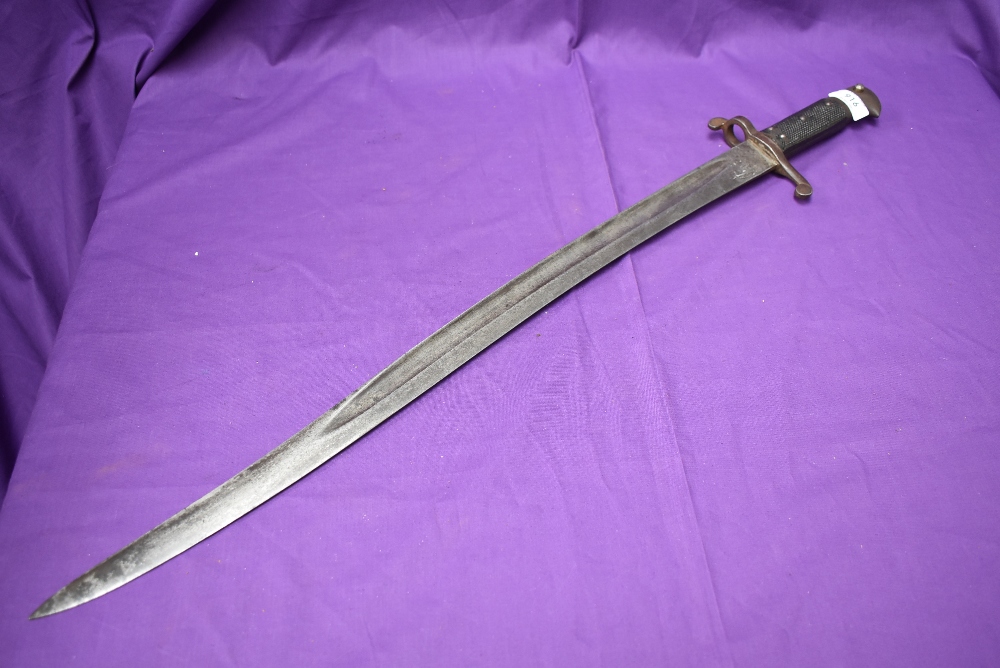 A British 1856/8 Sword Bayonet marked WD X Kings Head on blade, more marks on reverse, overall