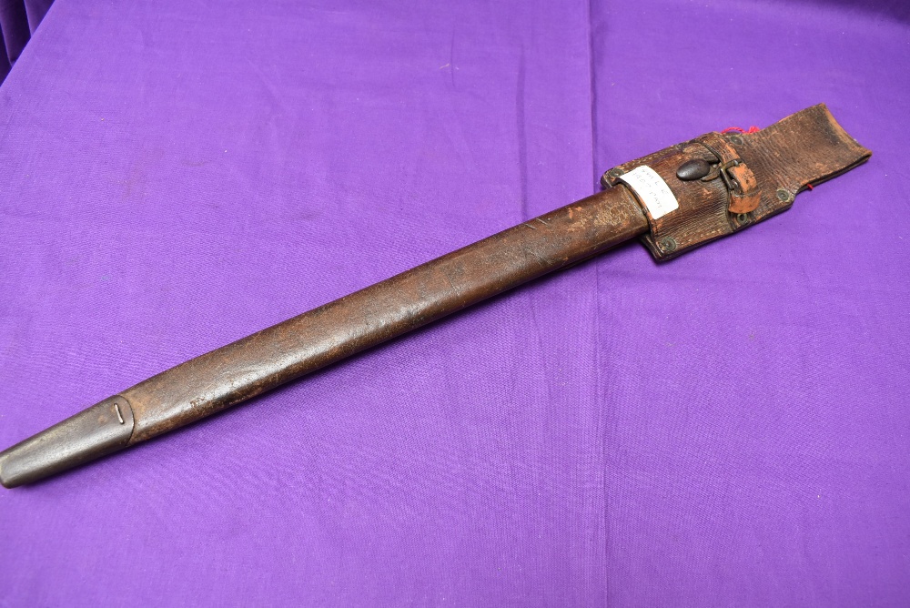 A British SMLE Bayonet pattern 1907, no hooked quillon, blade marked Crown GR 1907, 4.16, several - Image 8 of 9