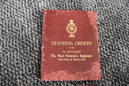 A volume, Standing Orders of the 1st Battalion, The West Yorkshire Regiment, Moascar Egypt 1932