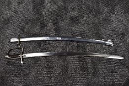 A Mid 19th Century Italian Horse Artillery Troopers Sword with scabbard, A good example similar to