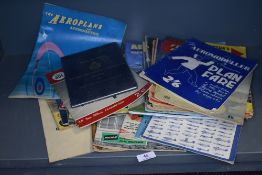 A collection of vintage ephemera or aircraft and modelling interest also including RAF Aircraft