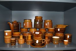 A good quantity of Hornsea pottery including canisters,coffee pot,tea pot and more.
