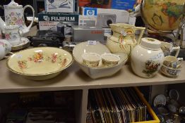 A selection of ceramics including Kensington water jug and Bristol pottery