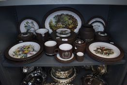 A mixed lot of Hornsea pottery including floral plates,platter and plates, tureen,jug and more.