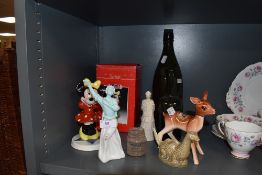 A collectable lot of ceramics, including Beswick monster, Rynbende cherry brandy deer figure, minnie