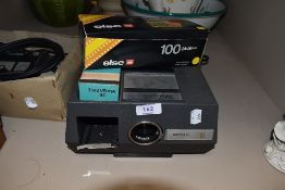 A Hanimar 1200A photographic slide viewer and slide selection