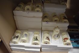 A selection of as new Lesley Anne Ivory spice and herb jars or containers with cat themes