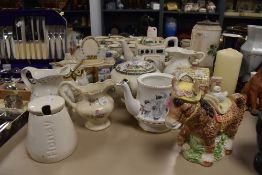 A selection of ceramic teapots in various styles and designs