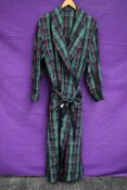 A gents vintage plaid cotton dressing gown.