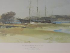 A Ltd Ed print, after William Russell Flint, The Francis and Jane at Birdham, numbered 901/1000,