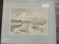A watercolour, M Parker, Yorkshire moor, signed 26 x 36cm, plus frame and glazed
