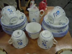 A selection of art deco tea cups and saucers and cake plates by Victoria