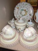 A part tea service by Noritake in a cream and floral design