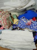 A mixed lot of ladies clothing and accessories,bedding,bags, shoes and much more.