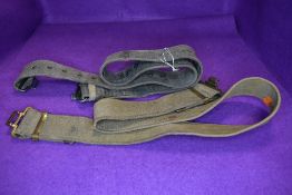 Two vintage items of webbing or similar thought to both be military.