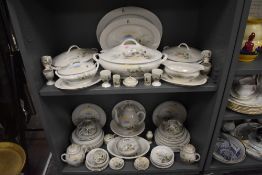 A large part tea and dinner service in a Japanese porcelain having RR monogram 77 pieces in total