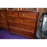 A 19th Century mahogany chest of two over three drawers