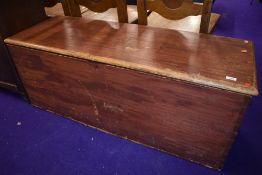 A stained frame bedding box, approx. 50cm width