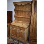 A natural pine dresser, width approx. 93cm