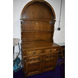 A reproduction oak Priory/Old charm style dutch dresser