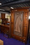 A Victorian mahogany wardrobe and dressing table