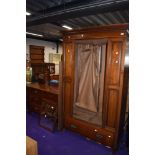 A Victorian mahogany wardrobe and dressing table