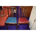 Two 1950s dining chairs