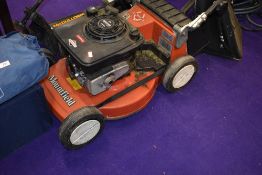 A Mountfield petrol lawnmower