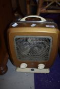 A vintage HMV fan heater (sold as collectors item)