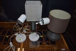 A selection of table lamps