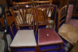 A pair of Edwardian bedroom chairs