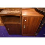 Two vintage bedside cabinets