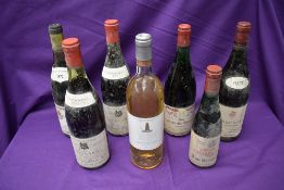 A collection of vintage French Red Wine, 1972 Pierre Ponnelle Cote De Beaune Villages 75cl, 1976