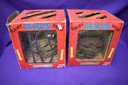 Two 1980's Action GT Hairy Boglins Toys, Plunk and Dwork, both in original window display boxes