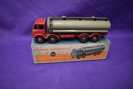 A Dinky Supertoys diecast, Foden 14 Ton Tanker having grey body, red cab and chassis, in original